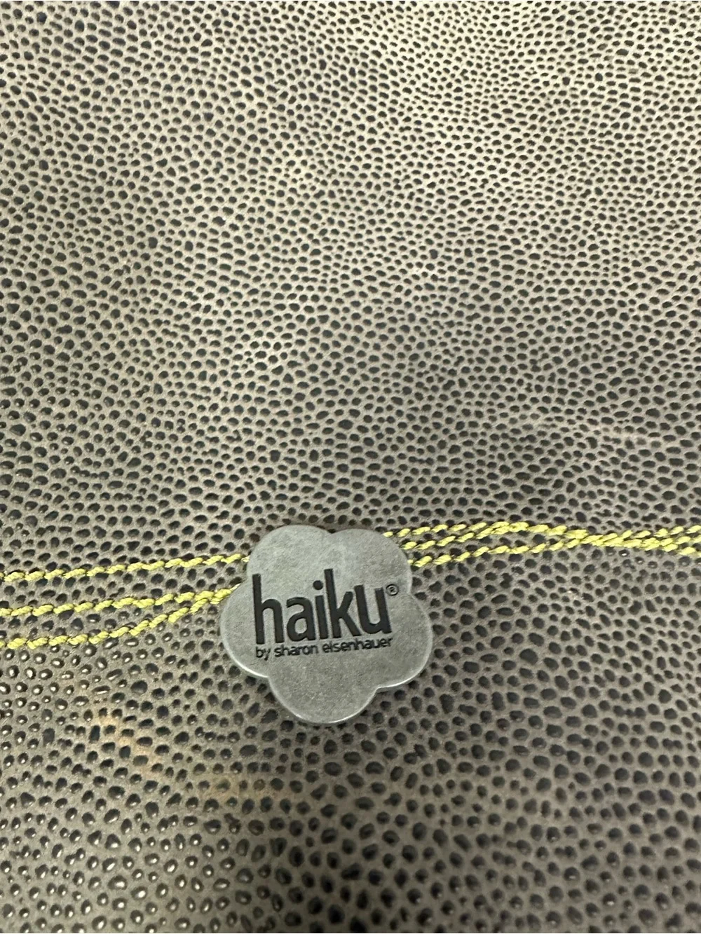 Haiku Taupe-Brown Canvas Messenger Bag with Light Gray Strap diaper bag